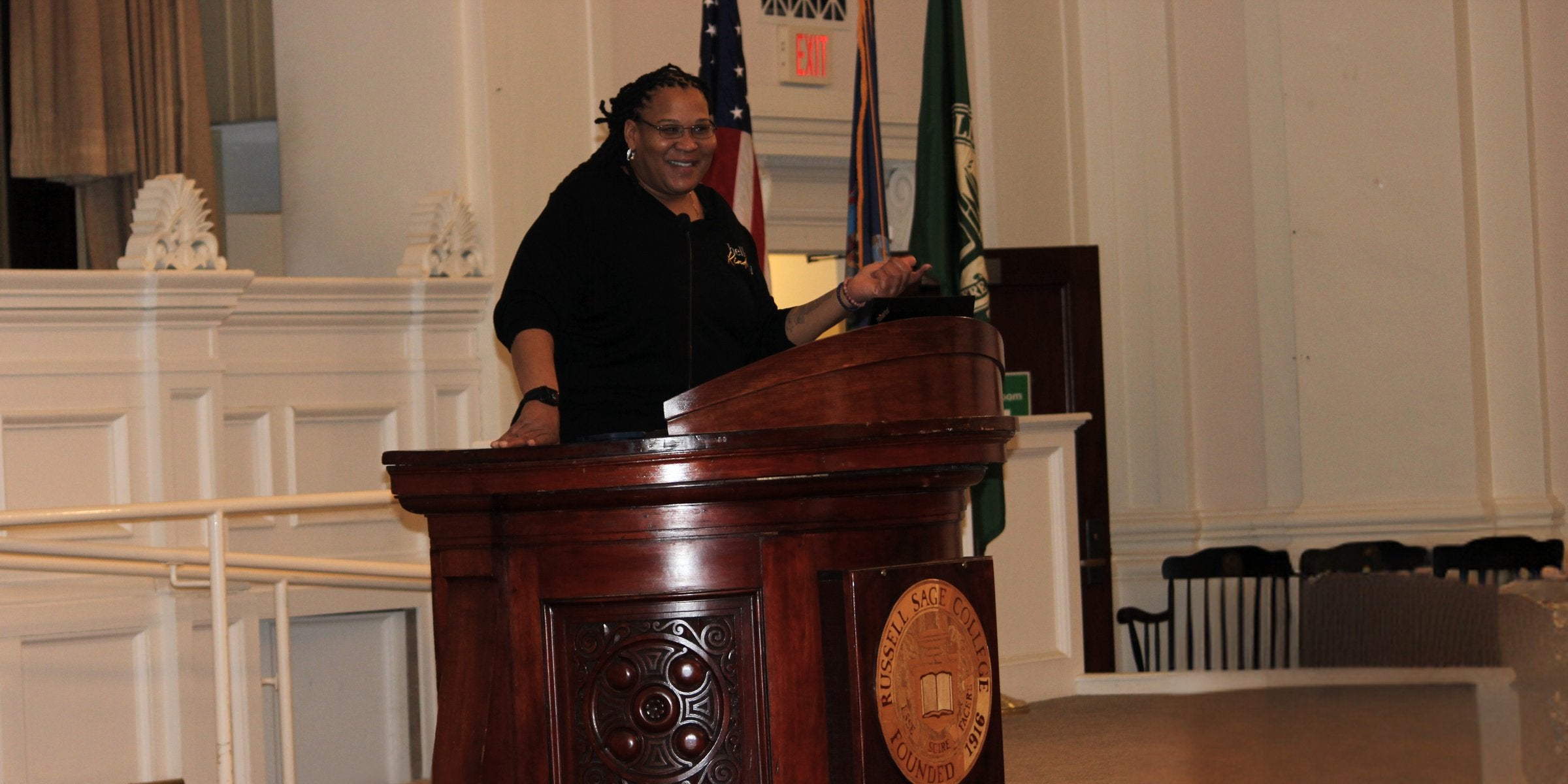 Dr. Ebony I. Green at the podium